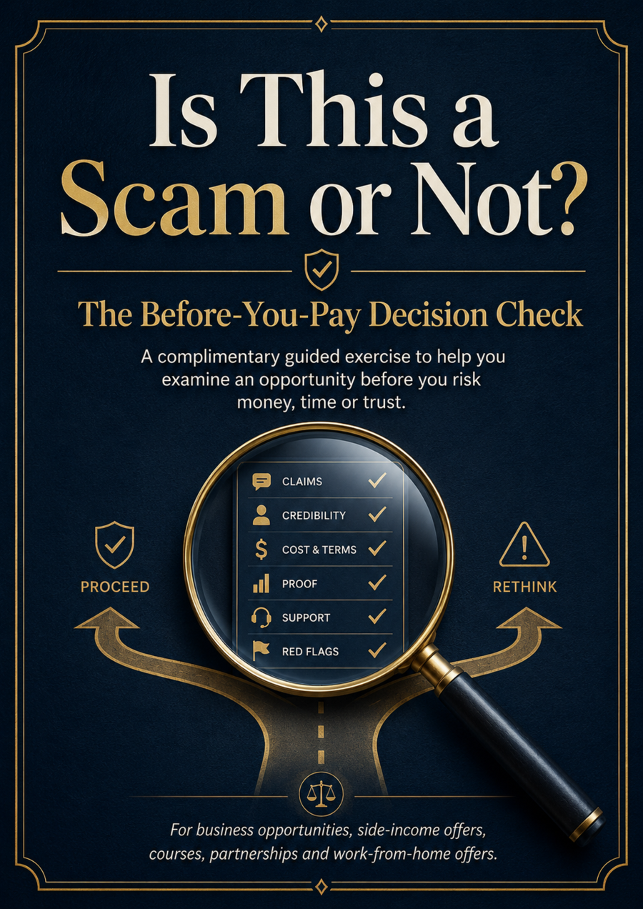Is it a Scam or Not? — Before You Pay Decision Check